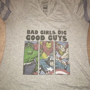 Marvel Good Girls Dig Good Guys Tee